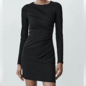 Zara ruched Long Sleeve Dress; size XXL,new